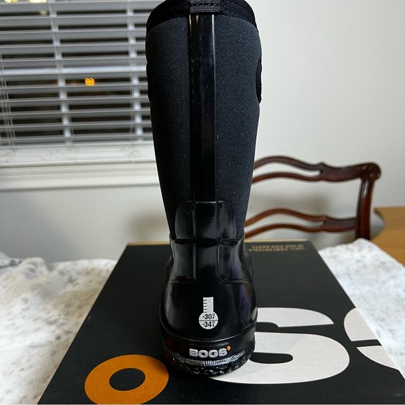 New Bogs Big Kids Black Classic High Pull On Rain Boots Wide sz 3 Y / 35 EU - Picture 7 of 12
